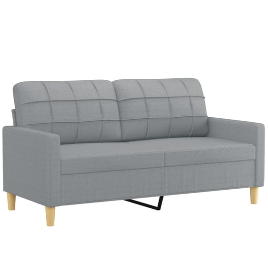 vidaXL Sofa 2-osobowa, jasnoszara, 140 cm, tapicerowana tkaniną vidaXL