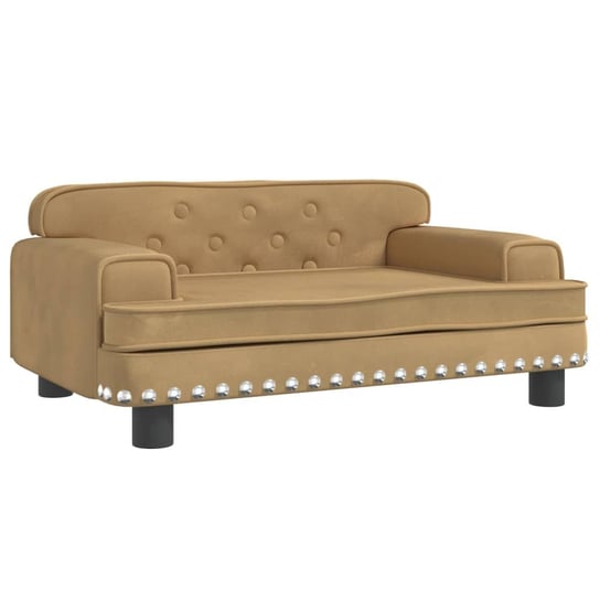 vidaXL Sofa dla dzieci, brązowa, 70x45x30 cm, aksamit vidaXL