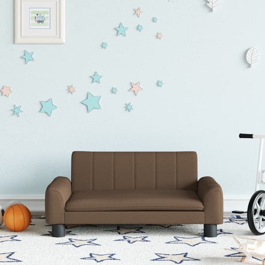 vidaXL Sofa dla dzieci, brązowa, 70x45x30 cm, obita tkaniną vidaXL