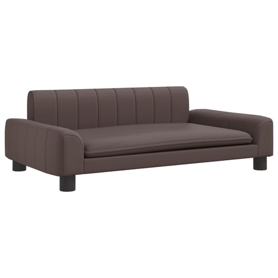 vidaXL Sofa dla dzieci, brązowa, 90x53x30 cm, sztuczna skóra vidaXL