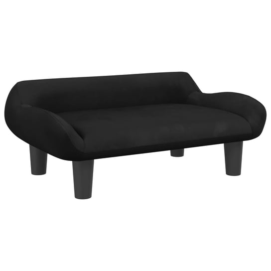 vidaXL Sofa dla dzieci, czarna, 70x40x24 cm, aksamit vidaXL