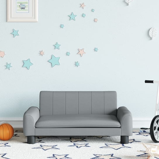 vidaXL Sofa dla dzieci, jasnoszara, 70x45x30 cm, obita tkaniną vidaXL