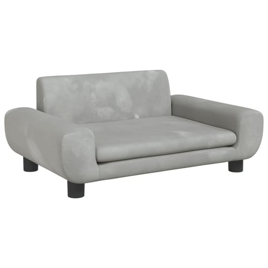 vidaXL Sofa dla dzieci, jasnoszara, 70x45x33 cm, aksamit vidaXL