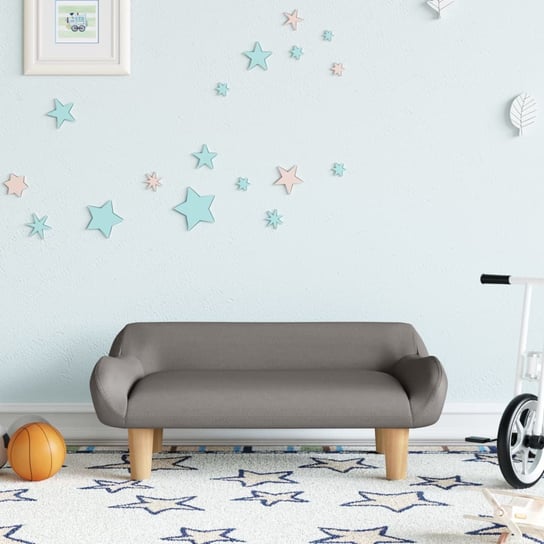 vidaXL Sofa dla dzieci, kolor taupe, 70x40x24 cm, obita tkaniną vidaXL