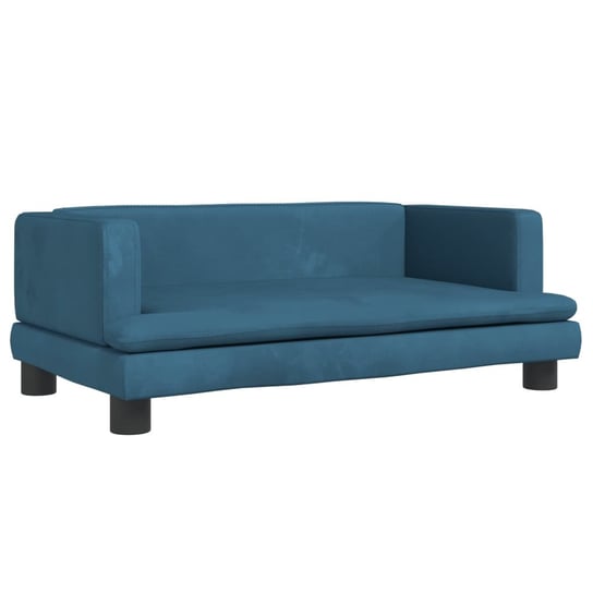 vidaXL Sofa dla dzieci, niebieska, 80x45x30 cm, aksamit vidaXL