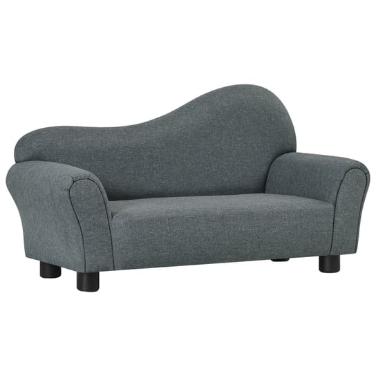 vidaXL Sofa dla dziecka, szara, obita tkaniną vidaXL