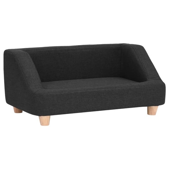 vidaXL Sofa dla psa, czarna, 95x63x39 cm, lniana vidaXL