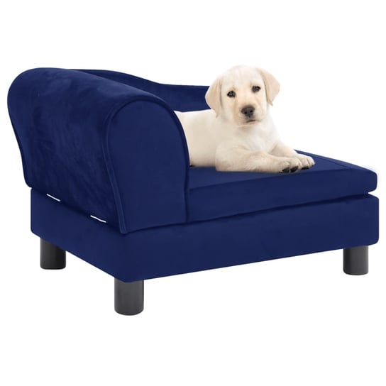 vidaXL Sofa dla psa, niebieska, 57x34x36 cm, pluszowa vidaXL