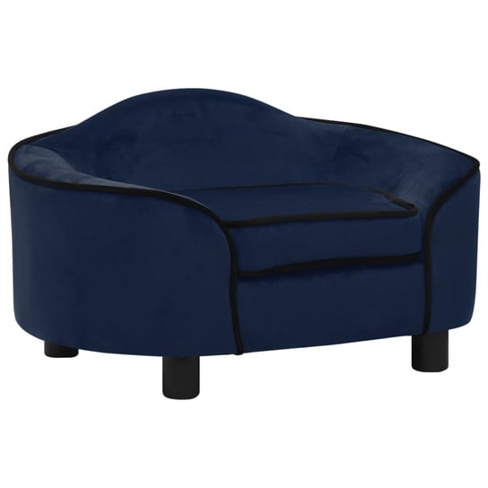 vidaXL Sofa dla psa, niebieska, 67x47x36 cm, pluszowa vidaXL