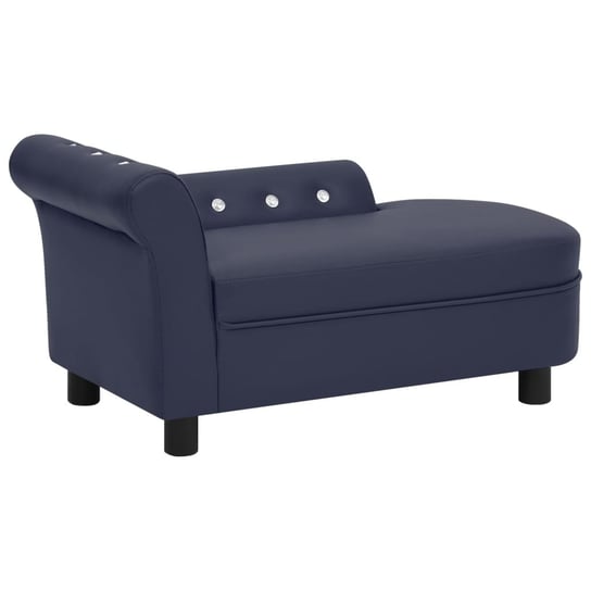 vidaXL Sofa dla psa, niebieska, 83x45x42 cm, sztuczna skóra vidaXL