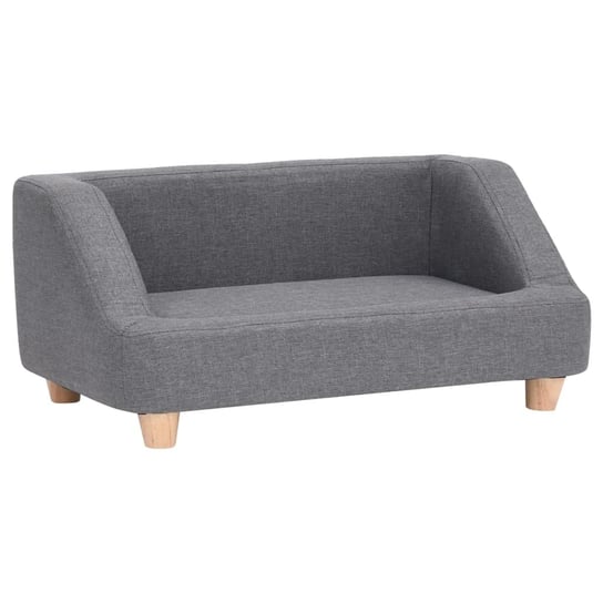 vidaXL Sofa dla psa, szara, 95x63x39 cm, lniana vidaXL