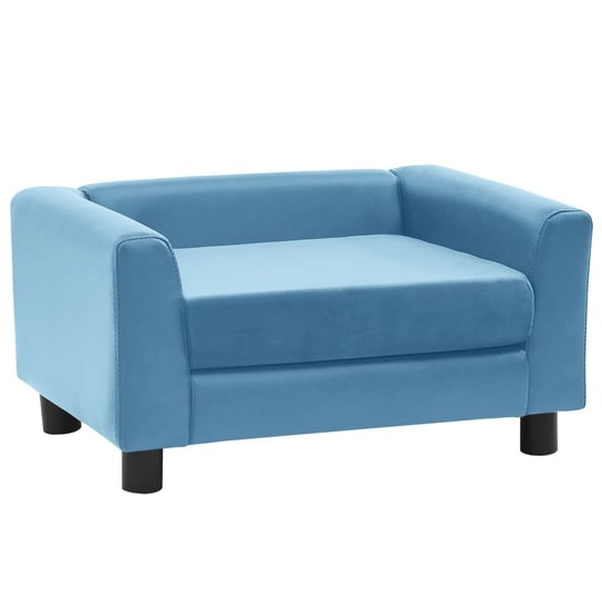 vidaXL Sofa dla psa, turkusowa, 60x43x30 cm, plusz i sztuczna skóra vidaXL