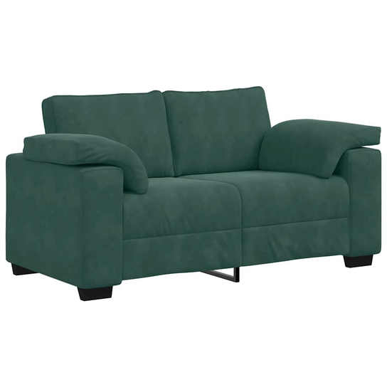vidaXL Sofa dwuosobowa, ciemnozielona, 120 cm, aksamit - Inna marka ...