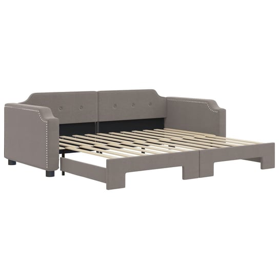 vidaXL Sofa rozsuwana, kolor taupe, 100x200 cm, tkanina vidaXL