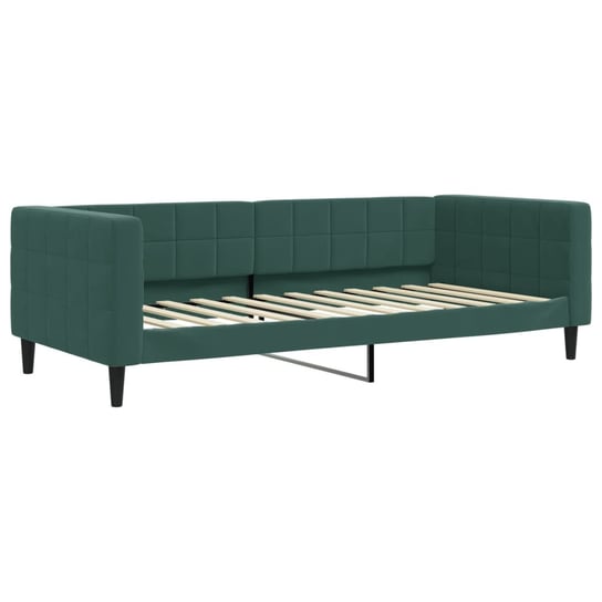 vidaXL Sofa z funkcją spania, ciemnozielona, 90x200 cm, aksamitna vidaXL