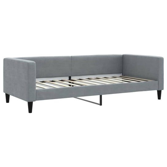 vidaXL Sofa z funkcją spania, jasnoszara, 90x200 cm, obita tkaniną vidaXL