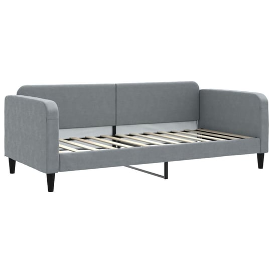 vidaXL Sofa z funkcją spania, jasnoszara, 90x200 cm, obita tkaniną vidaXL