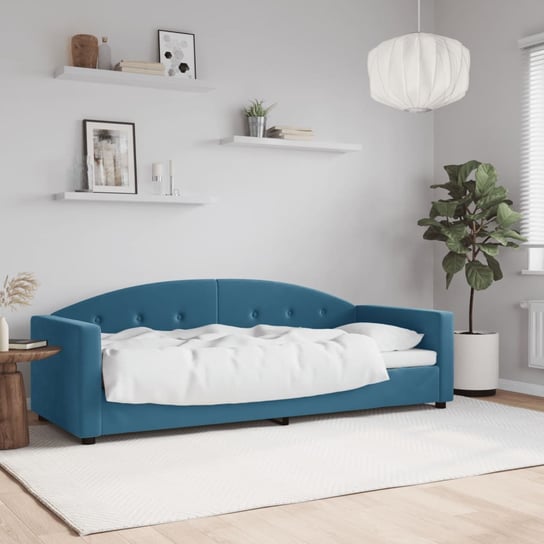vidaXL Sofa z funkcją spania, niebieska, 80x200 cm, obita aksamitem vidaXL