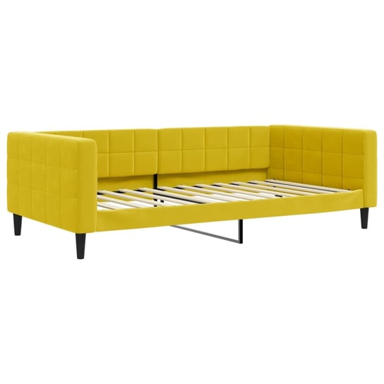 vidaXL Sofa z funkcją spania, żółta, 100x200 cm, obita aksamitem vidaXL