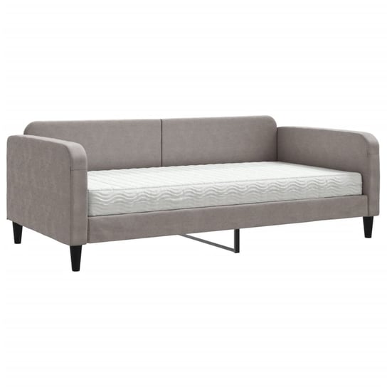 vidaXL Sofa z materacem do spania, kolor taupe, 100x200 cm, tkanina vidaXL