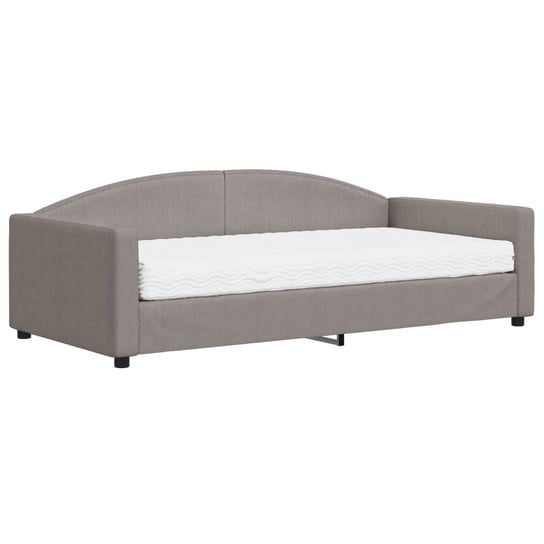 vidaXL Sofa z materacem do spania, kolor taupe, 100x200 cm, tkanina vidaXL