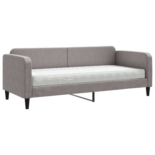 vidaXL Sofa z materacem do spania, kolor taupe, 80x200 cm, tkanina vidaXL