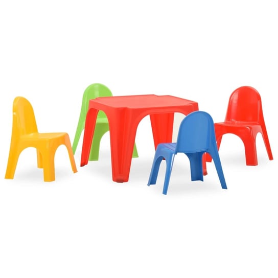 vidaXL, Stolik i krzesełka dla dzieci, polipropylen vidaXL