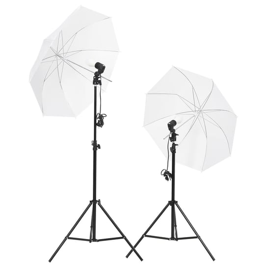 vidaXL Studyjny zestaw oświetleniowy ze statywami i parasolkami vidaXL
