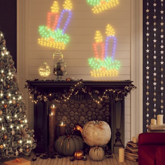 vidaXL Świąteczna dekoracja świetlna w kształcie świec, 144 LED vidaXL