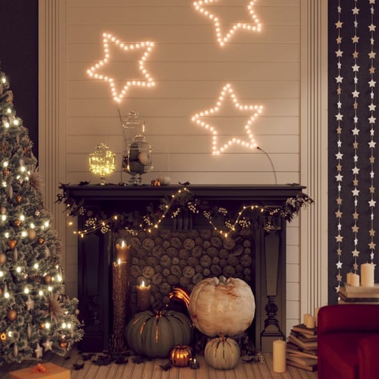 vidaXL Świąteczna dekoracja w kształcie gwiazdy, 48 LED, ciepła biel vidaXL
