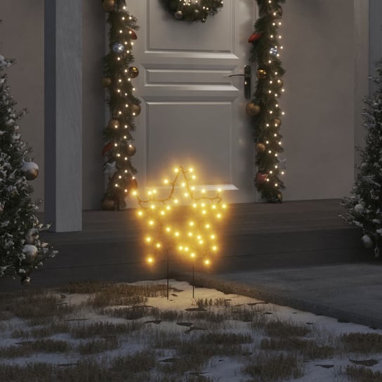 vidaXL Świąteczne gwiazdy na szpikulcach, 3 szt., 50 LED, 29 cm vidaXL