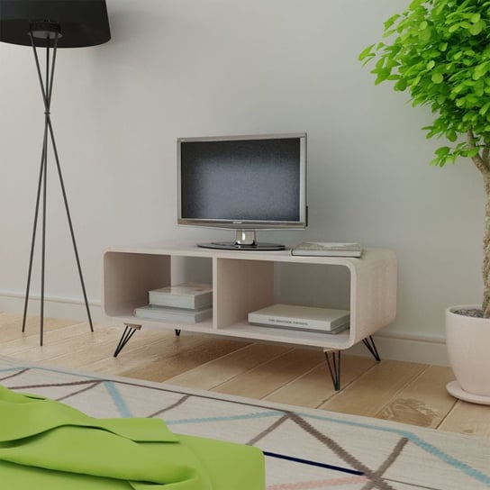 vidaXL Szafka pod TV, 90x39x38,5 cm, drewniana, szara vidaXL