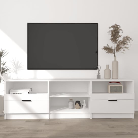 vidaXL Szafka pod TV, biała, 150x33,5x45 cm, materiał drewnopochodny vidaXL