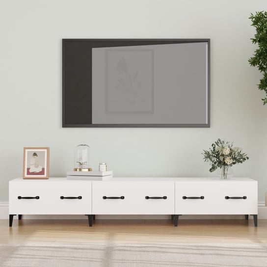 vidaXL Szafka pod TV, biała, 150x34,5x30 cm, materiał drewnopochodny vidaXL