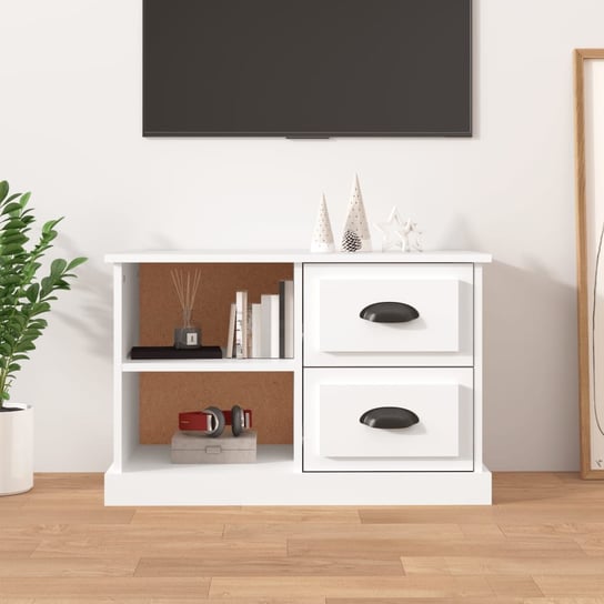 vidaXL Szafka pod TV, biała, 73x35,5x47,5 cm, materiał drewnopochodny vidaXL