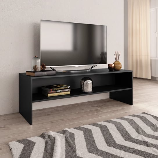 vidaXL Szafka pod TV, czarna, 120x40x40 cm, materiał drewnopochodny vidaXL