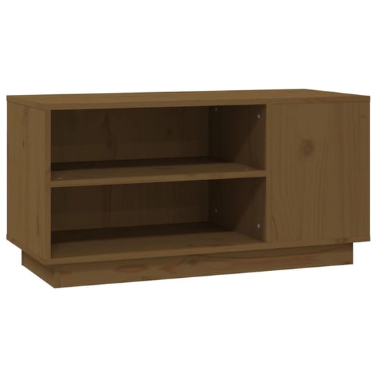 vidaXL Szafka pod TV, miodowy brąz, 80x35x40,5 cm, lite drewno sosnowe vidaXL