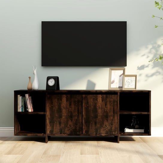 vidaXL Szafka pod TV, przydymiony dąb, 130x35x50 cm, płyta wiórowa vidaXL