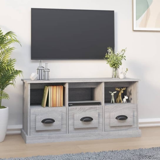 vidaXL Szafka pod TV, szary dąb sonoma, 100x35x50 cm vidaXL