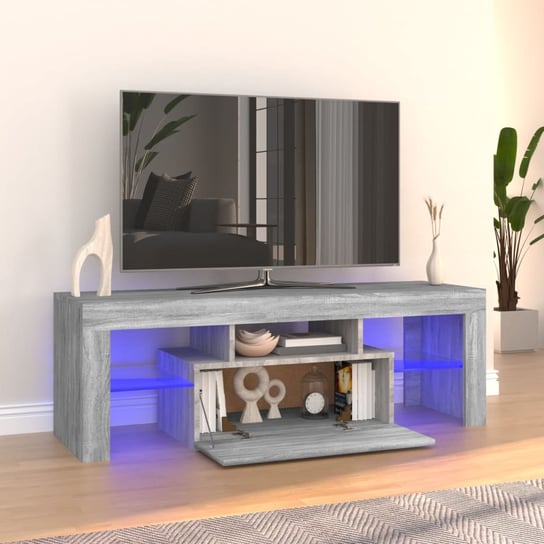 vidaXL Szafka pod TV z LED, szary dąb sonoma, 120x35x40 cm vidaXL