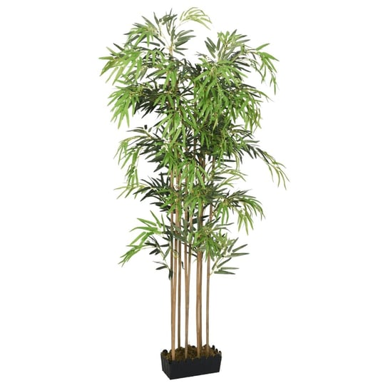vidaXL Sztuczny bambus, 730 liści, 120 cm, zielony vidaXL