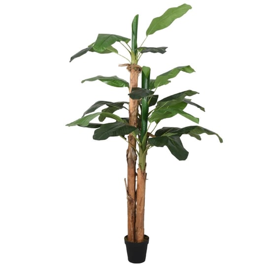 vidaXL Sztuczny bananowiec, 9 liści, 120 cm, zielony vidaXL