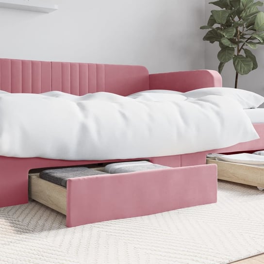 vidaXL Szuflady pod łóżko, 2 szt., różowe vidaXL