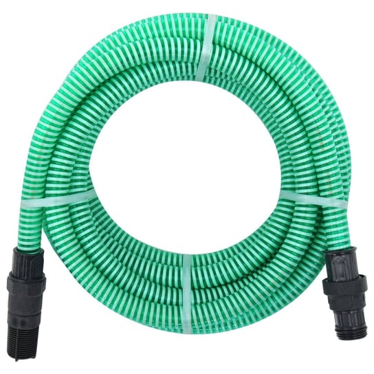 vidaXL Wąż ssący z mosiężnymi złączami, zielony, 1" 10 m, PVC vidaXL