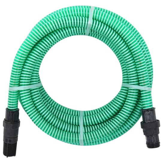vidaXL Wąż ssący z mosiężnymi złączami, zielony, 1" 7 m, PVC vidaXL