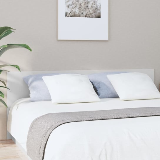 vidaXL Wezgłowie łóżka, białe, 200x1,5x80 cm, materiał drewnopochodny vidaXL