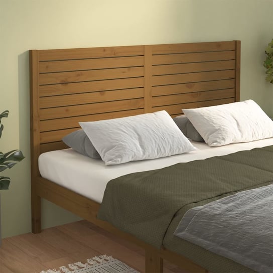 vidaXL Wezgłowie łóżka, miodowy brąz, 166x4x100 cm, drewno sosnowe vidaXL