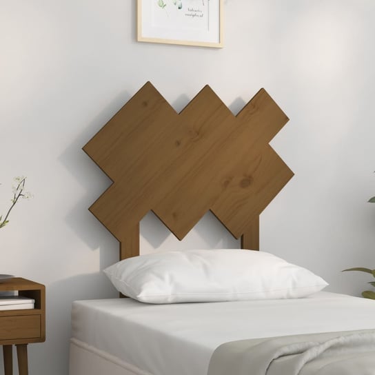 vidaXL Wezgłowie łóżka, miodowy brąz, 72,5x3x81 cm, drewno sosnowe vidaXL
