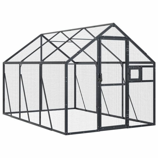 Vidaxl Woliera, Antracytowa, 1,79X3X1,85 M, Aluminium vidaXL