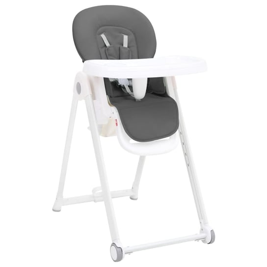 vidaXL Wysokie krzesełko dla dziecka, ciemnoszare, aluminiowe! vidaXL